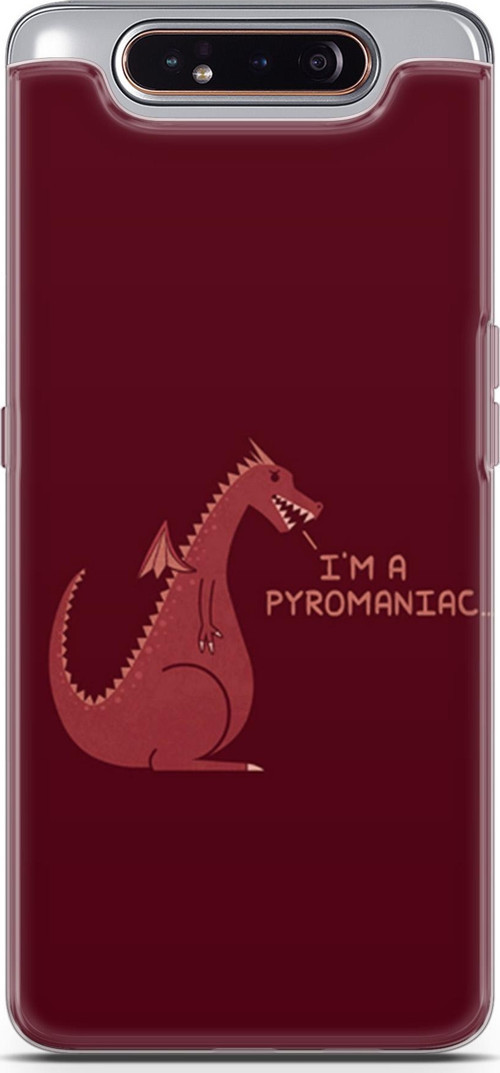 Samsung Galaxy A80 Kılıf Orijinal Seri Typo 07 I'M A Pyromaniac Desenli Kılıf