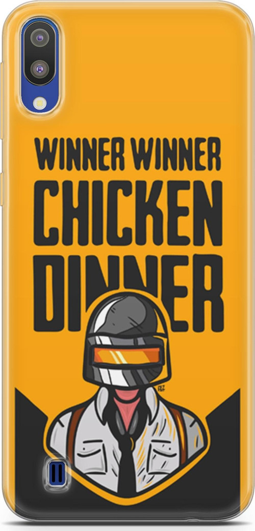 Samsung Galaxy M10 Kılıf Orijinal Seri Typo 17 Winner Chicken Dinner Yumuşak Kılıf