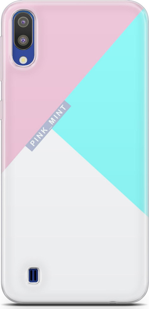 Samsung Galaxy M10 Kılıf Orijinal Seri Typo 08 Pink Mint Baskılı Kılıf