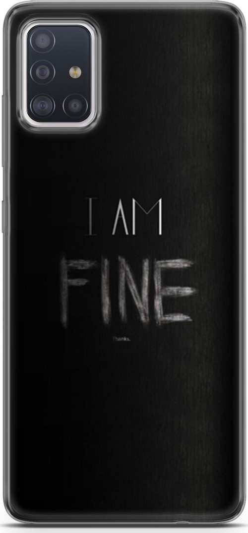 Samsung Galaxy A71 Kılıf Orijinal Seri Typo 04 I Am Fine Silikon Kılıf