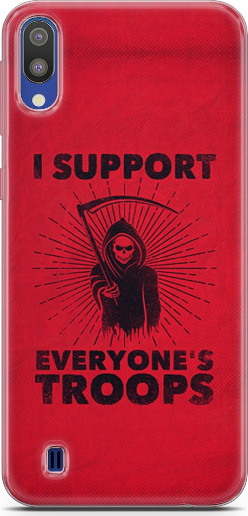 Samsung Galaxy M10 Kılıf Orijinal Seri Typo 11 I Support Everyone'S Troops 4K Baskılı Kılıf
