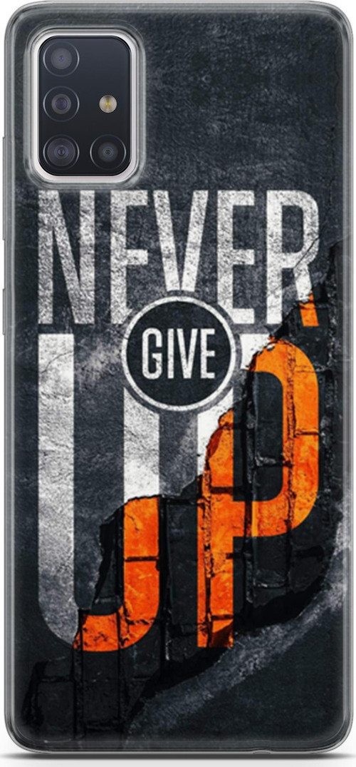 Samsung Galaxy A71 Kılıf Orijinal Seri Typo 29 Never Give Up Leke Tutmaz Kapak
