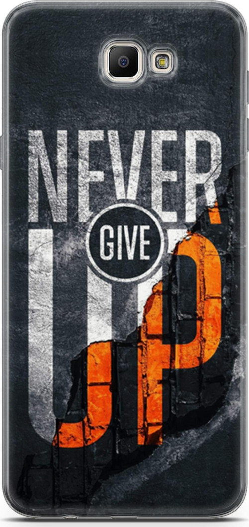 Samsung Galaxy J7 Prime Kılıf Orijinal Seri Typo 29 Never Give Up Leke Tutmaz Kapak