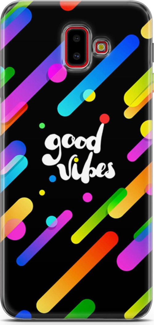 Samsung Galaxy J6 Plus Kılıf Orijinal Seri Typo 27 Good Vibes Lazer Kesim Silikon