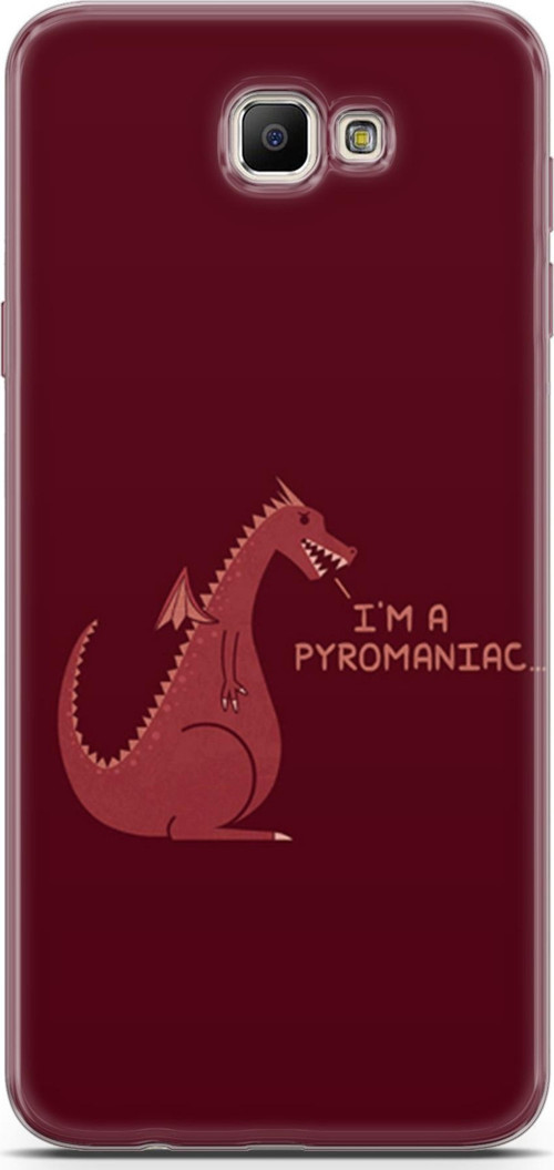 Samsung Galaxy J7 Prime Kılıf Orijinal Seri Typo 07 I'M A Pyromaniac Desenli Kılıf