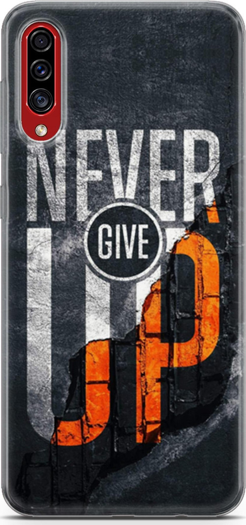 Samsung Galaxy A50S Kılıf Orijinal Seri Typo 29 Never Give Up Leke Tutmaz Kapak