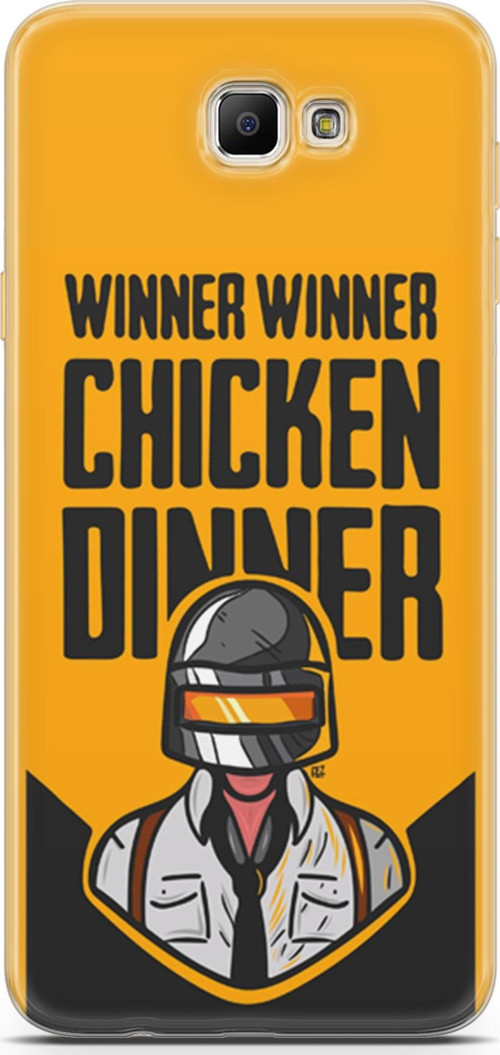 Samsung Galaxy J7 Prime Kılıf Orijinal Seri Typo 17 Winner Chicken Dinner Yumuşak Kılıf