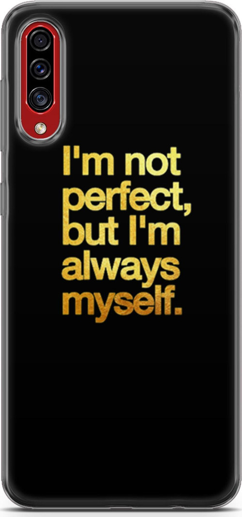 Samsung Galaxy A50S Kılıf Orijinal Seri Typo 20 I'M Not Perfect Renkli Kılıf