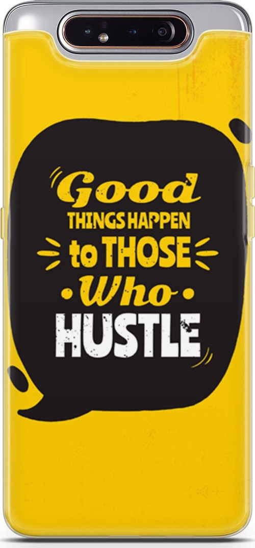 Samsung Galaxy A80 Kılıf Orijinal Seri Typo 14 Good Things Happen Cover Kılıf