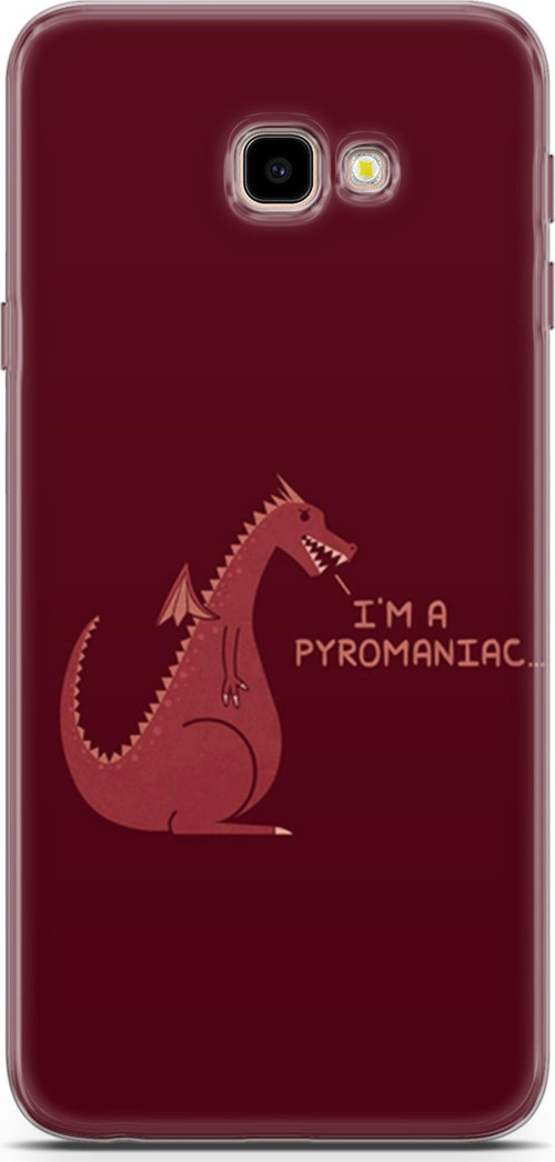 Samsung Galaxy J4 Plus Kılıf Orijinal Seri Typo 07 I'M A Pyromaniac Desenli Kılıf