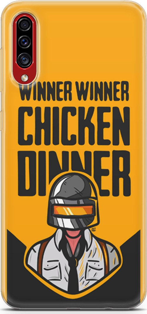 Samsung Galaxy A50S Kılıf Orijinal Seri Typo 17 Winner Chicken Dinner Yumuşak Kılıf