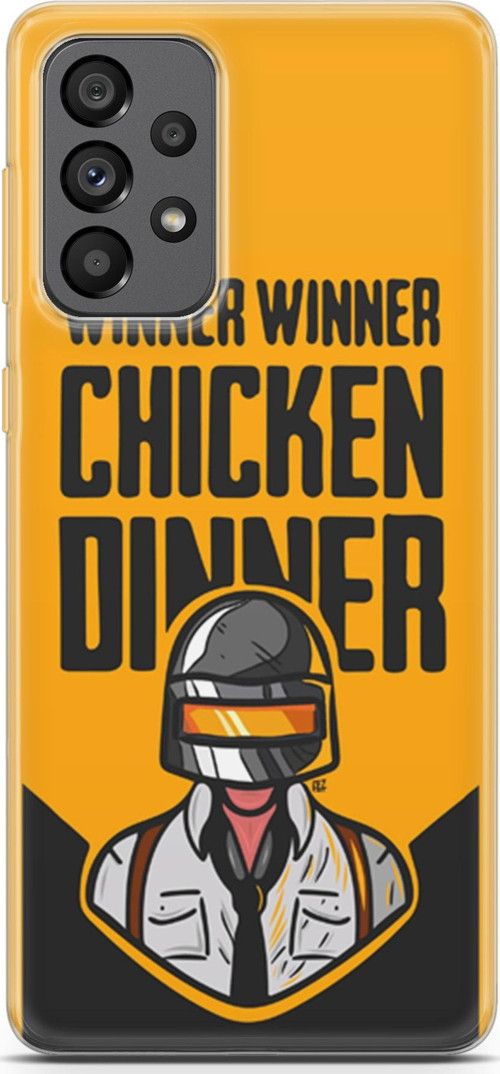 Samsung Galaxy A73 5G Kılıf Orijinal Seri Typo 17 Winner Chicken Dinner Yumuşak Kılıf