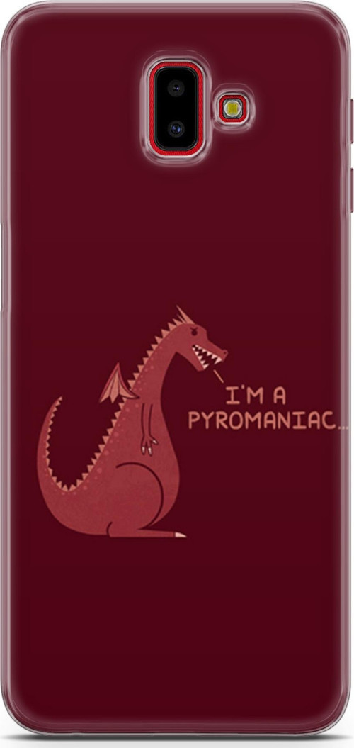 Samsung Galaxy J6 Plus Kılıf Orijinal Seri Typo 07 I'M A Pyromaniac Desenli Kılıf
