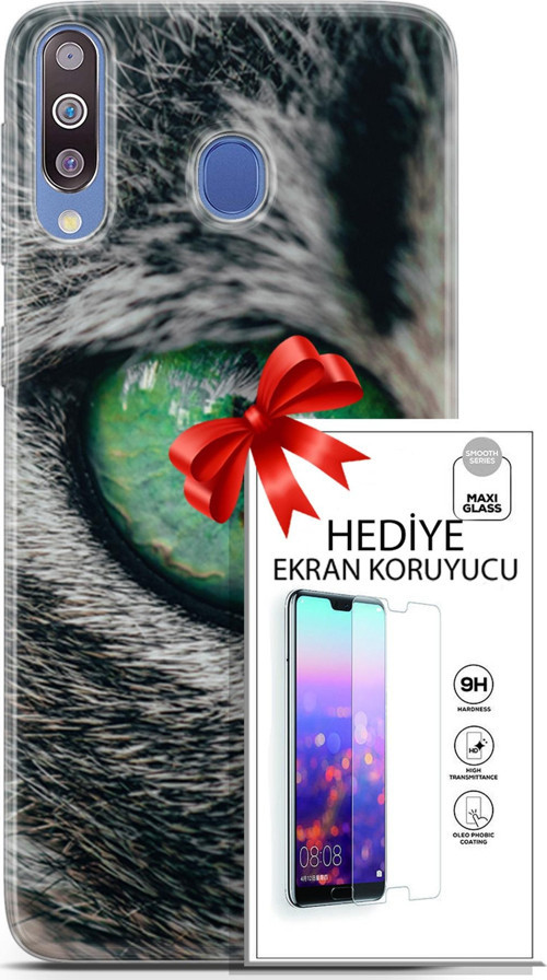 Samsung Galaxy M30 Kılıf Orijinal Seri Scotish-British 28 Göz Detay İz Bırakmayan Kılıf + Ön Ekran Koruyucu