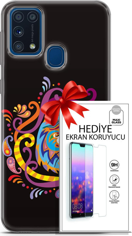Samsung Galaxy M31 Kılıf Orijinal Seri Scotish-British 02 Yerel Kedi Kapak Ve Ekran Koruyucu