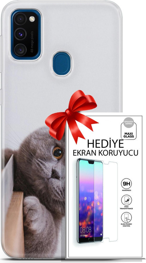 Samsung Galaxy M30S Kılıf Orijinal Seri Scotish-British 06 Duman Koruyucu Kapak Ekran Koruyucu