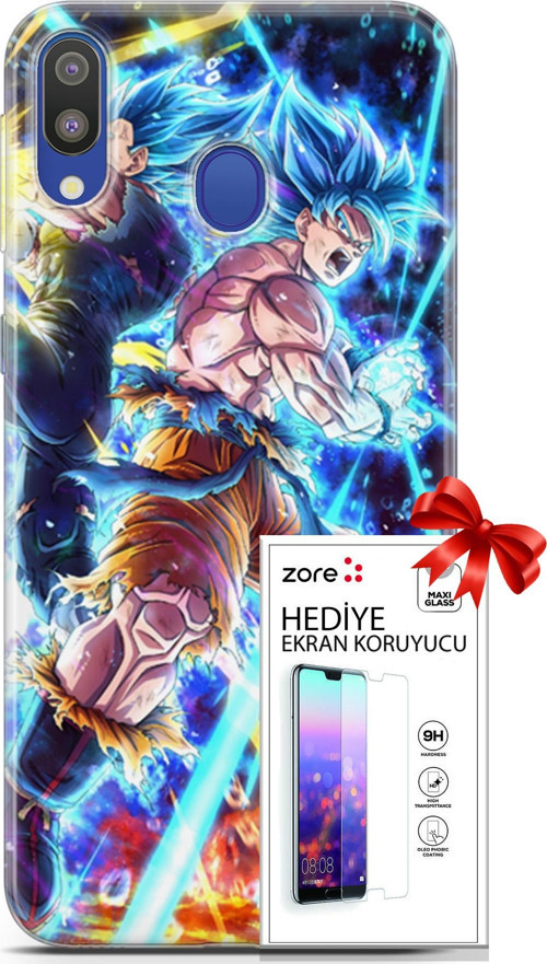 Samsung Galaxy M20 Kılıf Orijinal Seri Supers 11 Dragon Ball Anime 4K Baskılı Kılıf + Ekran Koruyucu