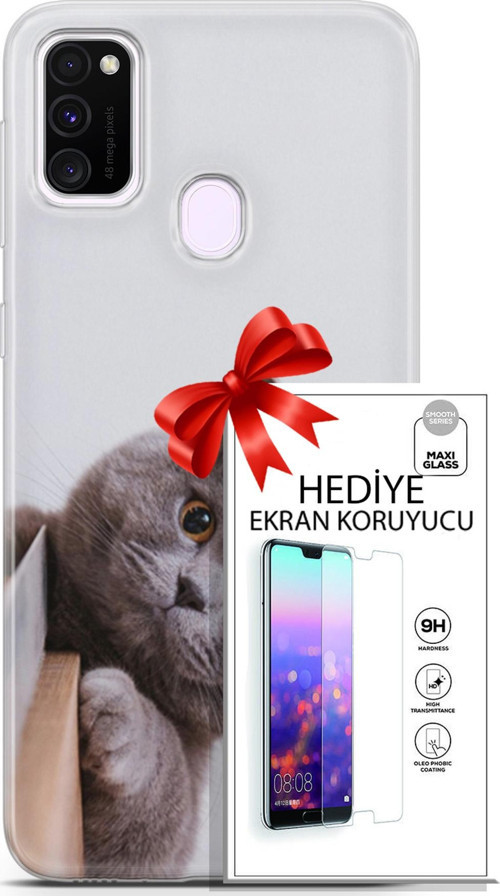 Samsung Galaxy M21 Kılıf Orijinal Seri Scotish-British 06 Duman Koruyucu Kapak Ekran Koruyucu