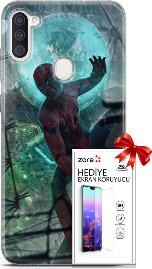 Samsung Galaxy M11 Kılıf Orijinal Seri Supers 19 Marvel Movie Tam Koruma Kılıf + Ekran Koruyucu