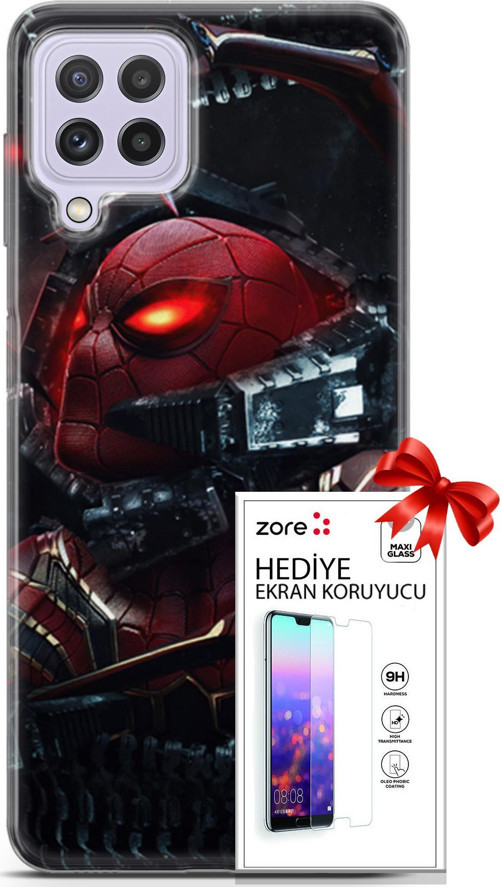 Samsung Galaxy M32 Kılıf Orijinal Seri Supers 20 Doctor Octopus Renkli Kılıf Ekran Koruyucu