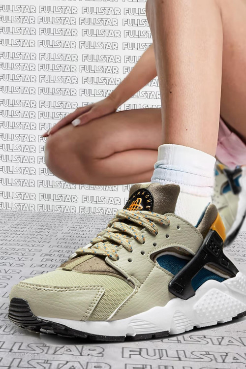 Air Huarache Run Womens Sneaker Kadın Günlük Spor Ayakkabı Ekru