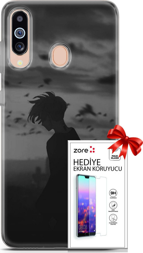 Samsung Galaxy M40 Kılıf Orijinal Seri Supers 26 Gambar Anime Soft Kapak + Ekran Koruyucu