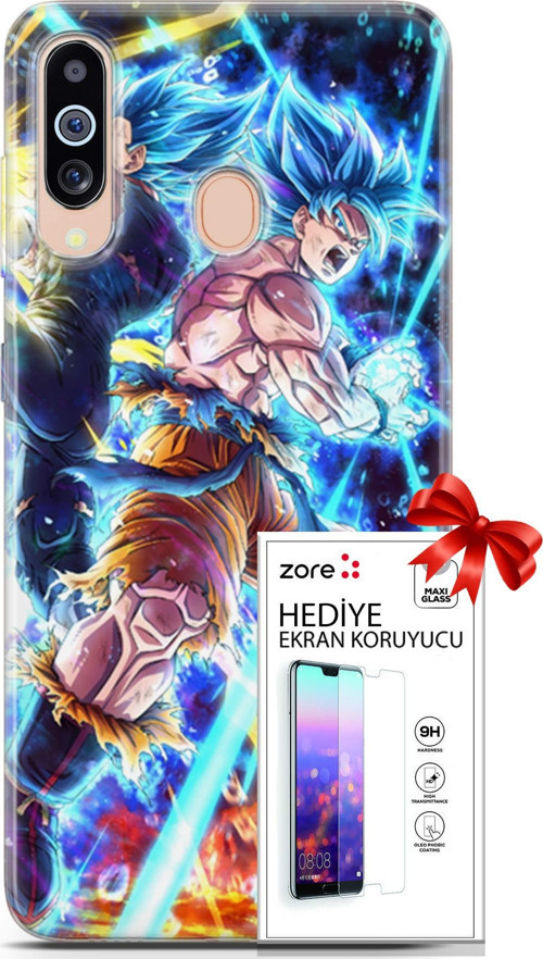 Samsung Galaxy M40 Kılıf Orijinal Seri Supers 11 Dragon Ball Anime 4K Baskılı Kılıf + Ekran Koruyucu