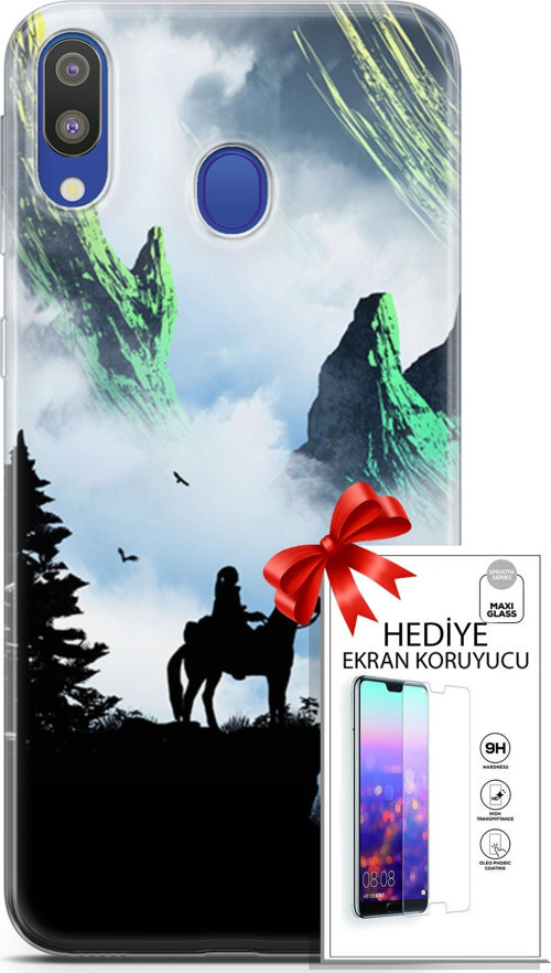 Samsung Galaxy M20 Kılıf Orijinal Seri Algorand 25 Atlı Soyulmayan Kılıf + Ekran Koruyucu Full Koruma