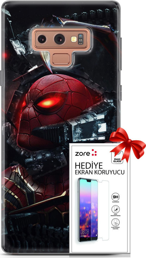 Samsung Galaxy Note 9 Kılıf Orijinal Seri Supers 29 Dr Octopus Leke Tutmaz Kapak + Ekran Koruyucu