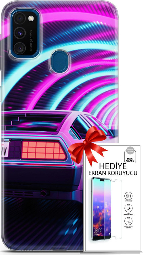 Samsung Galaxy M30S Kılıf Orijinal Seri Algorand 02 Geleceğe Dönüş Kapak Ve Ekran Koruyucu