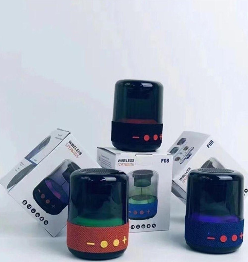Kablosuz Hoparlör Bluetooth Taşınabilir Rgb Işıklı Wireless Speaker Tf Kart, Aux, Usb Girişli F08