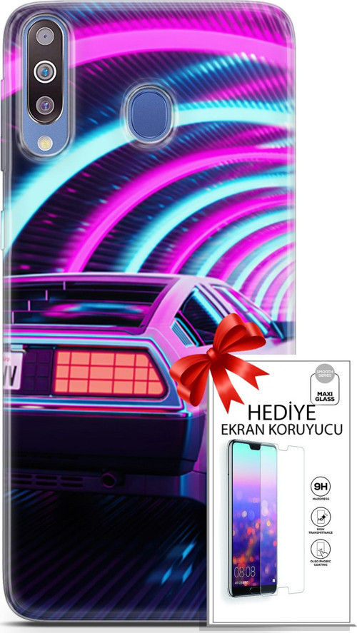 Samsung Galaxy M30 Kılıf Orijinal Seri Algorand 02 Geleceğe Dönüş Kapak Ve Ekran Koruyucu