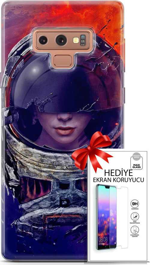 Samsung Galaxy Note 9 Kılıf Orijinal Seri Algorand 17 Astrolojika Yumuşak Kılıf + Ekran Koruyucu