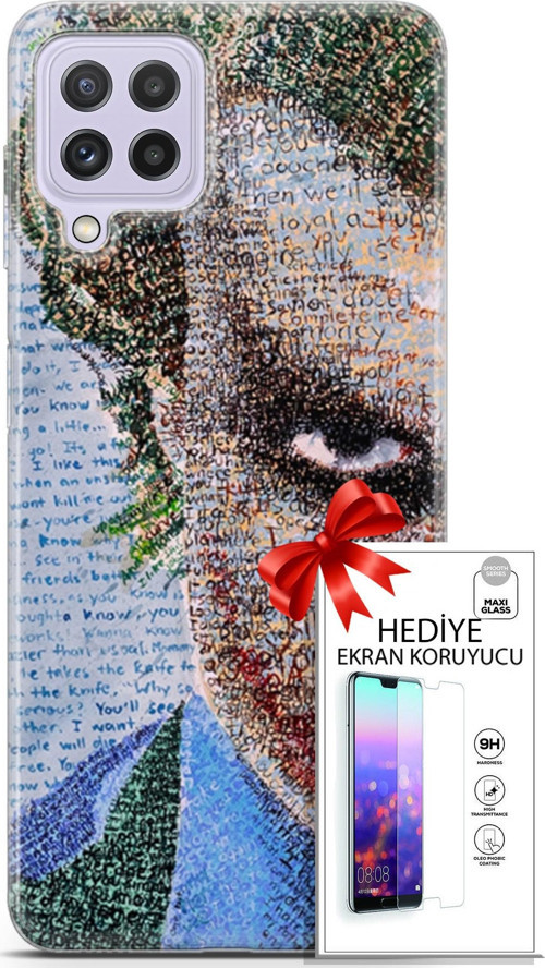 Samsung Galaxy M32 Kılıf Orijinal Seri Cardano 10 Joker Full Hd Kılıf + Ekran Koruyucu