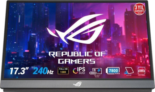Rog Strix Xg17Ahpe 17.3'' 3Ms 240Hz Full Hd Amd Freesync Ips Panel Taşınabilir Oyuncu Monitörü