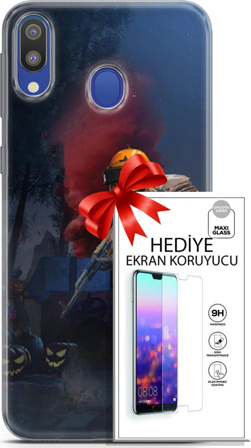 Samsung Galaxy M20 Kılıf Orijinal Seri Pubg 25 Çatışma Soyulmayan Kılıf + Ekran Koruyucu Full Koruma