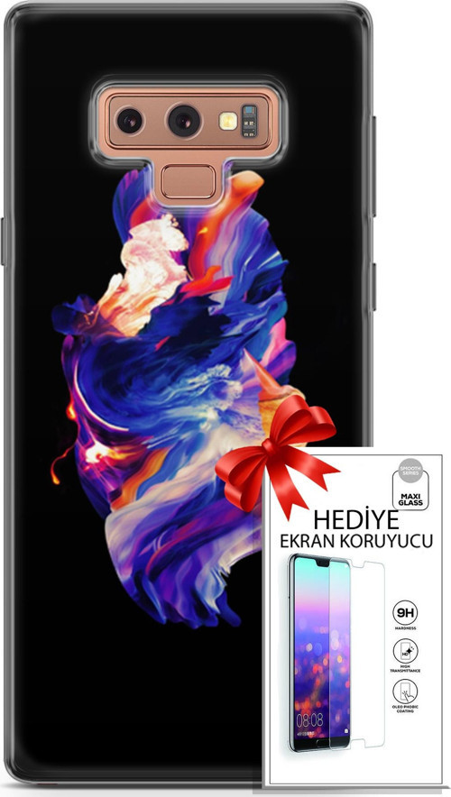 Samsung Galaxy Note 9 Kılıf Orijinal Seri Cardano 12 Wallpapaer Tasarım Kılıf + Ekran Koruyucu
