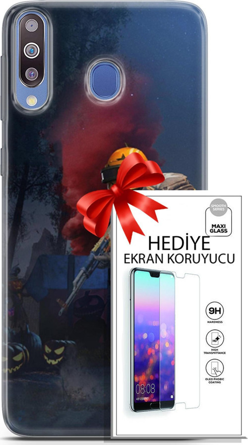 Samsung Galaxy M30 Kılıf Orijinal Seri Pubg 25 Çatışma Soyulmayan Kılıf + Ekran Koruyucu Full Koruma