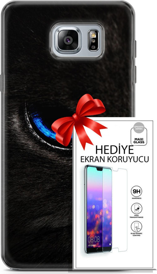 Samsung Galaxy Note 5 Kılıf Orijinal Seri Scotish-British 25 Maine Coon Soyulmayan Kılıf + Ekran Koruyucu