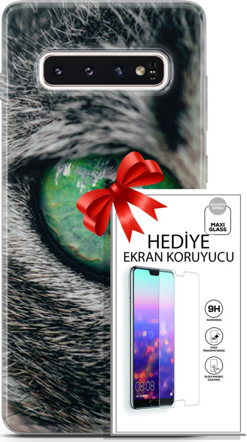 Samsung Galaxy S10 Kılıf Orijinal Seri Scotish-British 28 Göz Detay İz Bırakmayan Kılıf + Ön Ekran Koruyucu