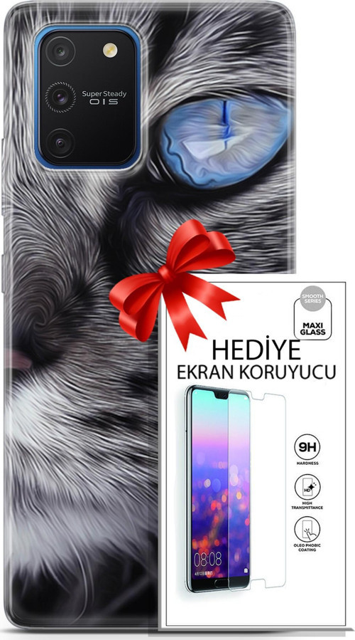 Samsung Galaxy S10 Lite Kılıf Orijinal Seri Scotish-British 30 Norveç Orman Kedisi Kenarları Şeffaf