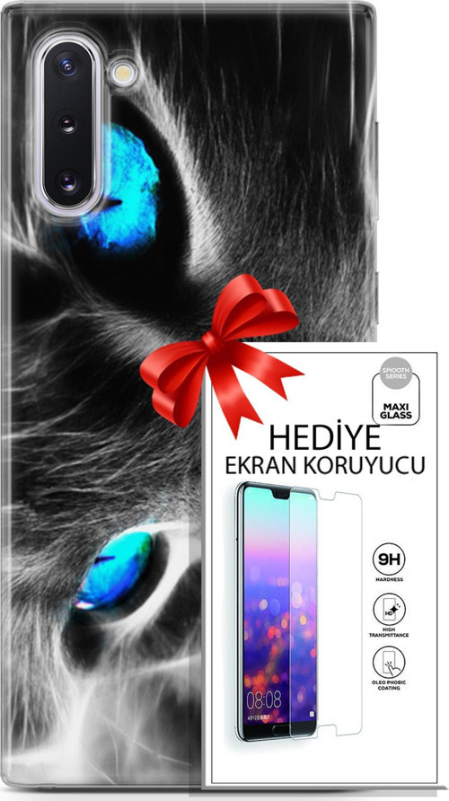 Samsung Galaxy Note 10 Kılıf Orijinal Seri Scotish-British 26 Amerikan Kedisi Soft Kapak + Ekran Koruyucu