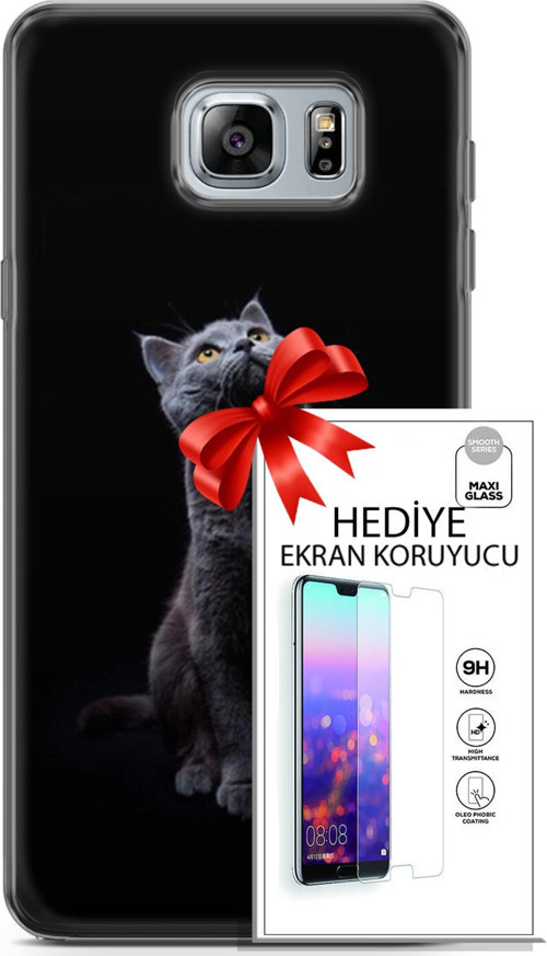 Samsung Galaxy Note 5 Kılıf Orijinal Seri Scotish-British 21 British Shorthair Portre Darbe Önleyici