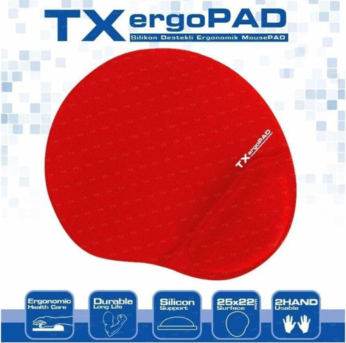 Fyd Ergopad Plus Bilek Jel Destekli Kırmızı Mousepad 250X220X5Mm Acmpad01Rd Log Invest 969213