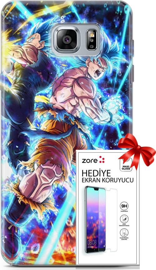 Samsung Galaxy Note 5 Kılıf Orijinal Seri Supers 11 Dragon Ball Anime 4K Baskılı Kılıf + Ekran Koruyucu