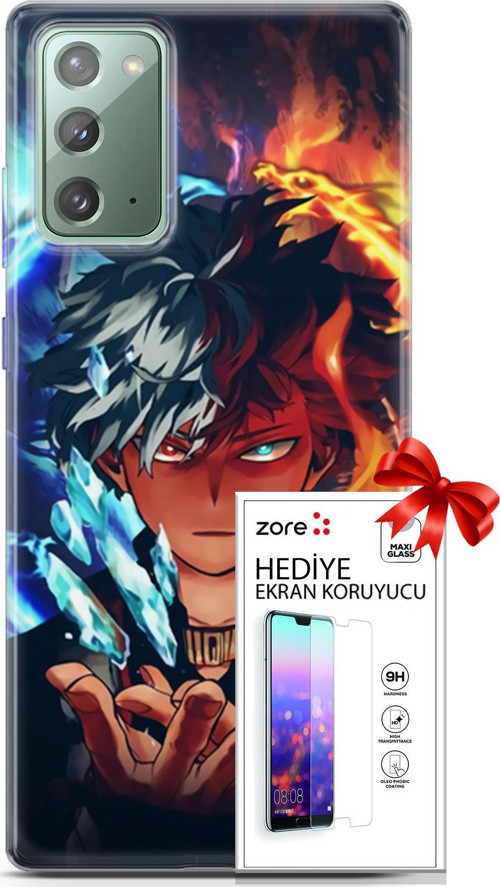 Samsung Galaxy Note 20 Kılıf Orijinal Seri Supers 13 Todoraki Anime Case Kapak Ekran Koruyucu