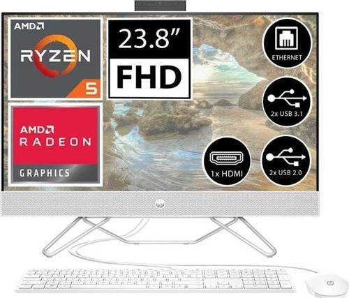 205 G8 6D388Ea Ryzen5 5625U 8Gb 512Ssd 23.8" Fullhd Freedos All In One Bilgisayar