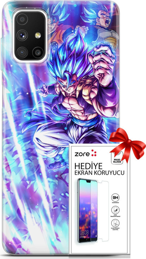 Samsung Galaxy M51 Kılıf Orijinal Seri Supers 17 Dragon Gogeta Anime Yumuşak Kılıf + Ekran Koruyucu