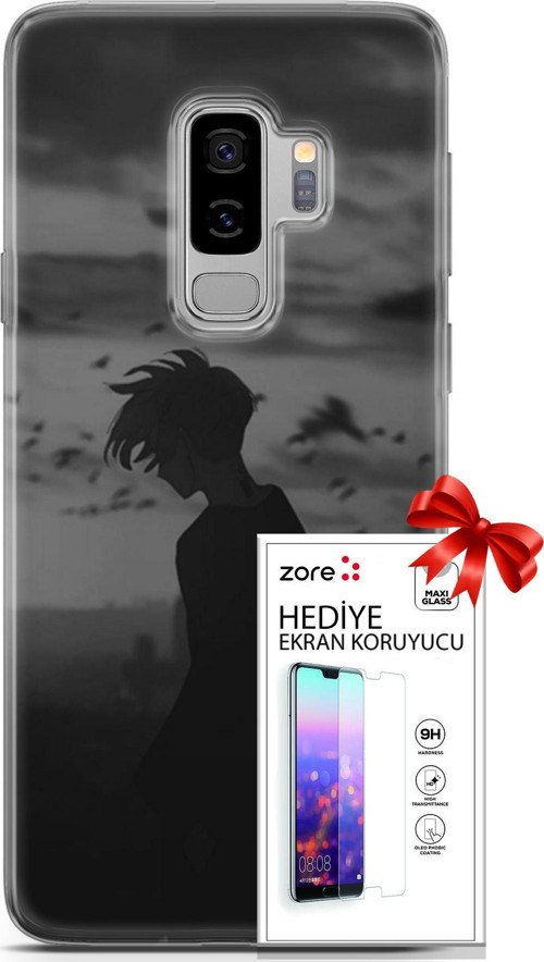 Samsung Galaxy S9 Plus Kılıf Orijinal Seri Supers 26 Gambar Anime Soft Kapak + Ekran Koruyucu