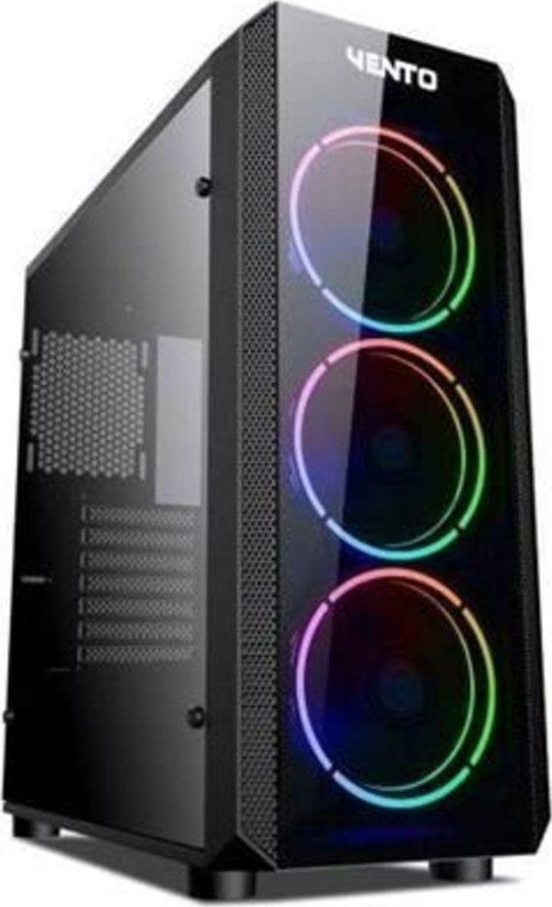 Vento Vg04F Temperli Cam Mid Tower Atx Rgb Bilgisayar Kasası Hp700S 700W Güç Kaynağı